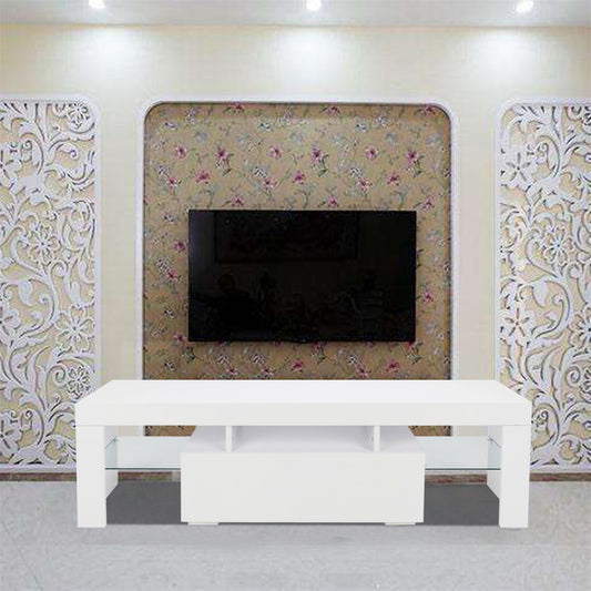 #3 Hot Selling Elegant Household Decoration LED TV Cabinet with Single Drawer White